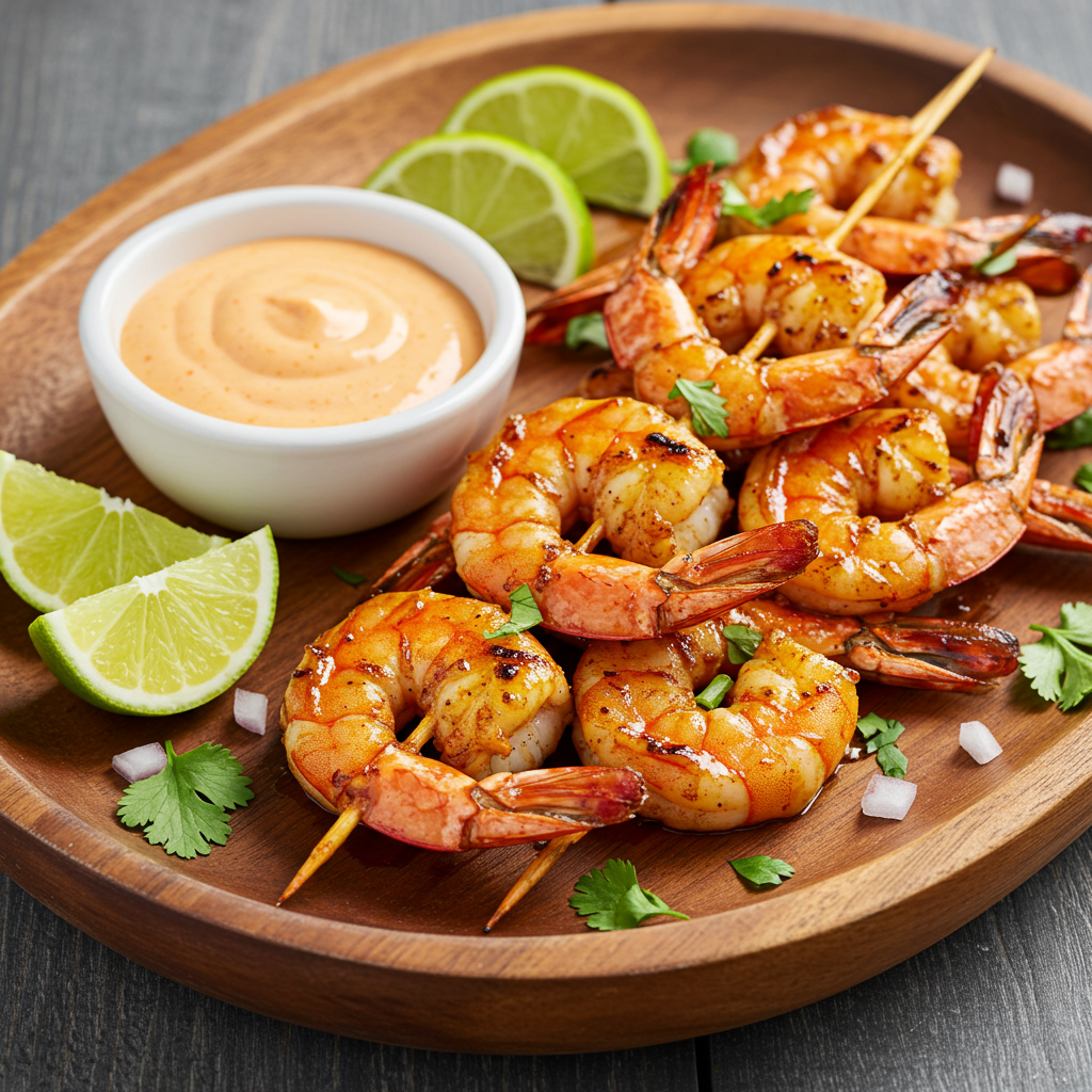 12. Grilled Caribbean Jerk Shrimp with Dipping Sauce