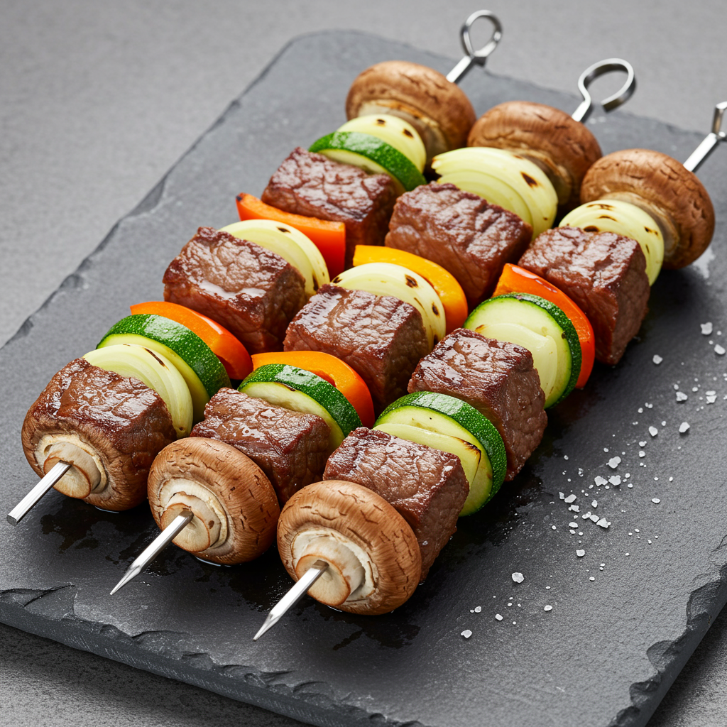 12. Korean Beef and Vegetable Skewers
