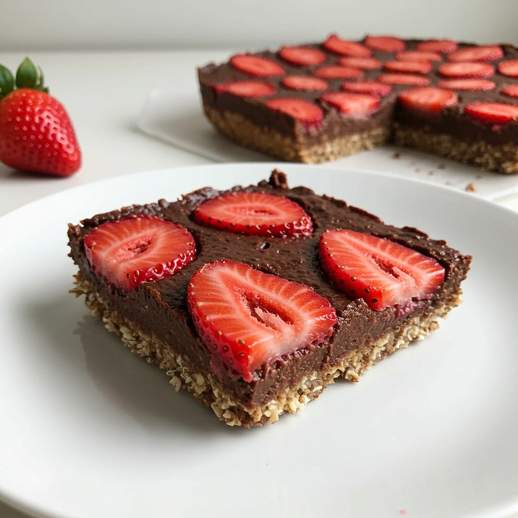 12. No-Bake Chocolate Strawberry Slice