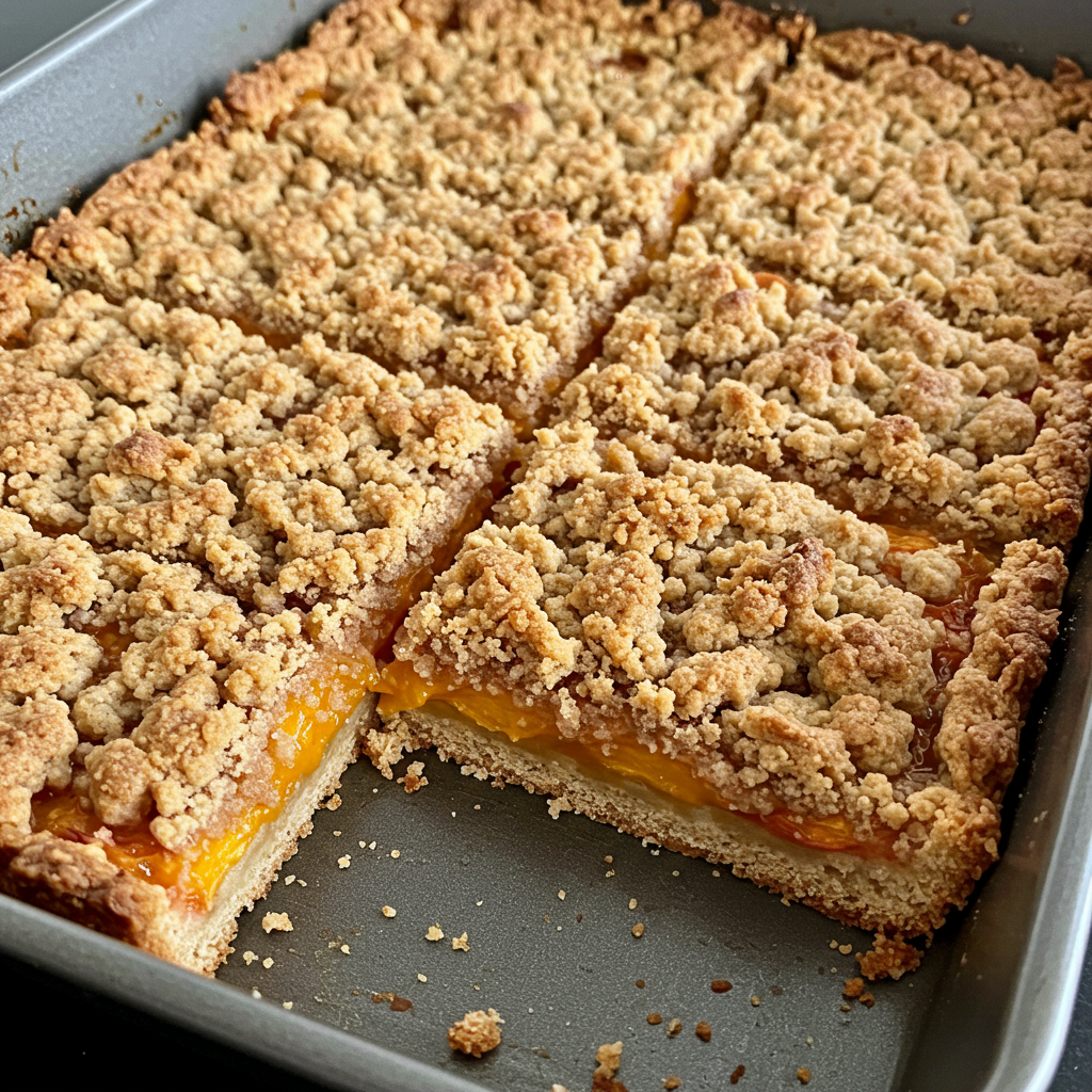 13. Peach Crumble Bars