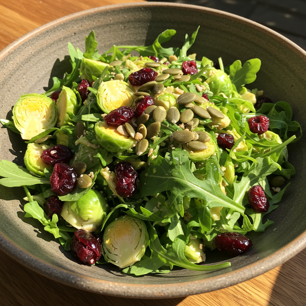 13. Shaved Brussels Sprouts & Arugula Salad