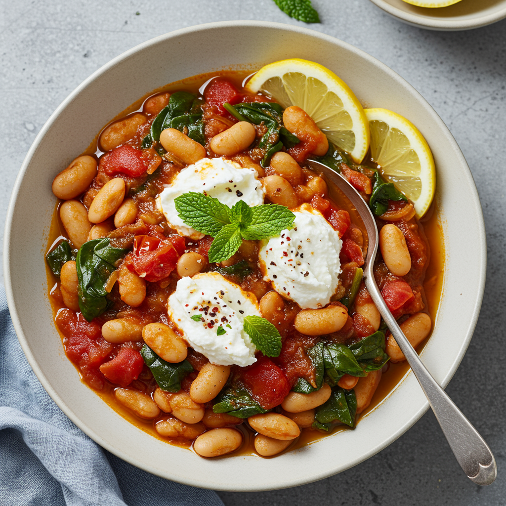13. Spicy Harissa Bean Stew