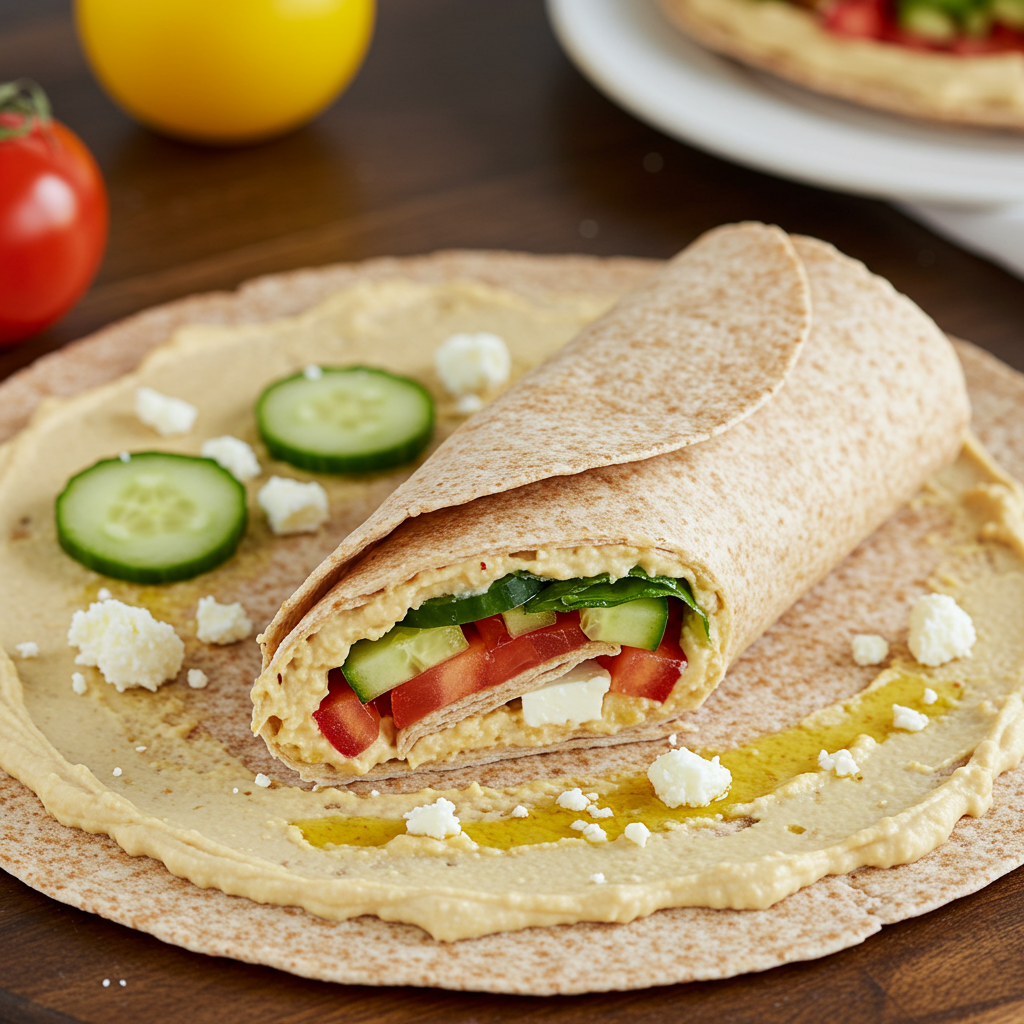 14. Breakfast Wrap with Hummus