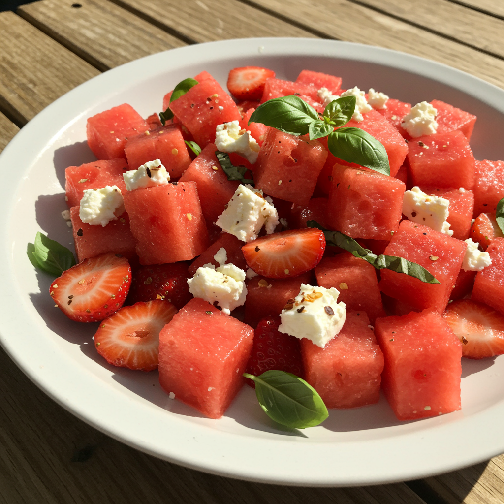14. Strawberry & Watermelon Feta Salad
