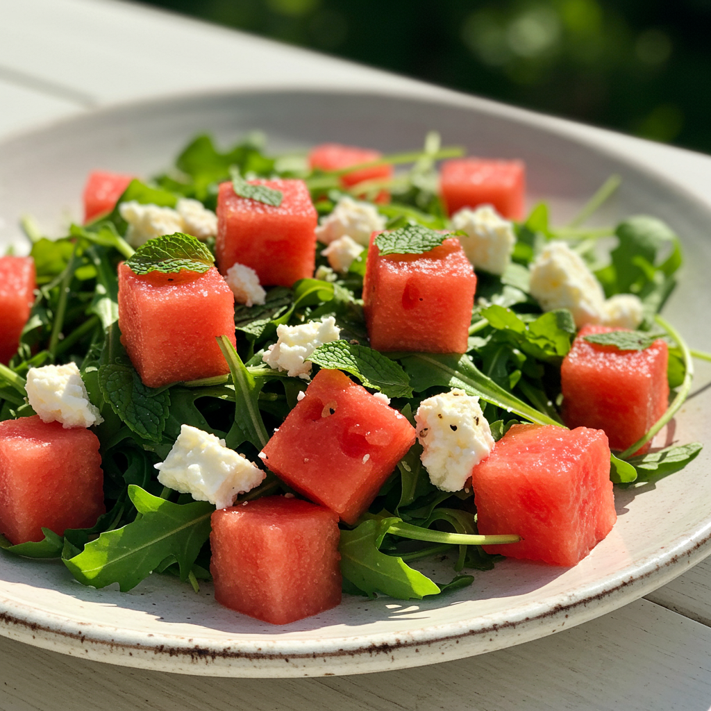 14. Watermelon & Mint Arugula Salad