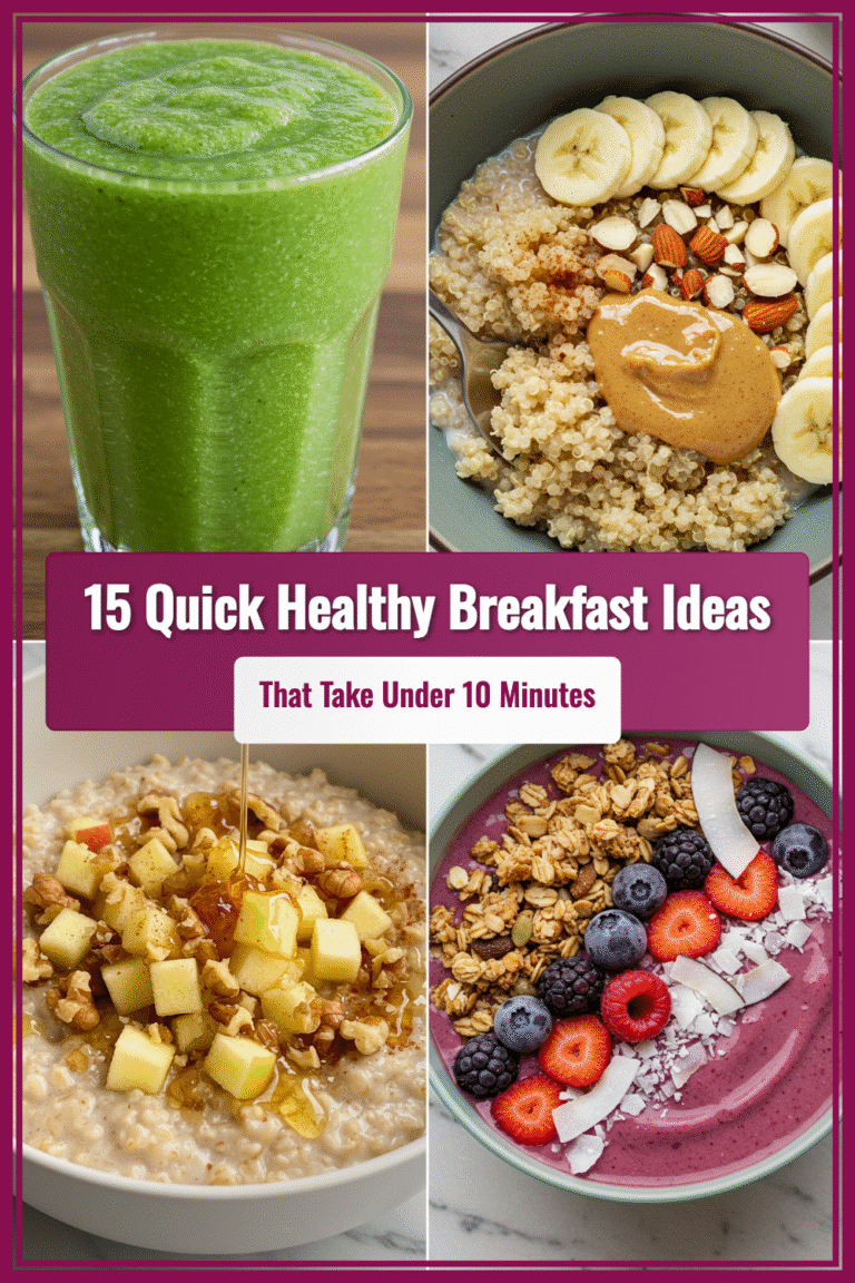 15 Quick Healthy Breakfast Ideas That Take Under 10 Minutes