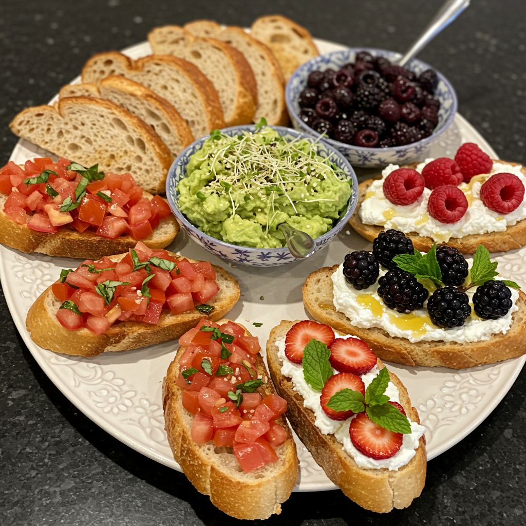 15. Breakfast Bruschetta Bar