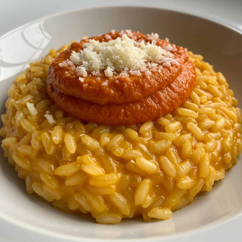15. Creamy Red Pepper Risotto