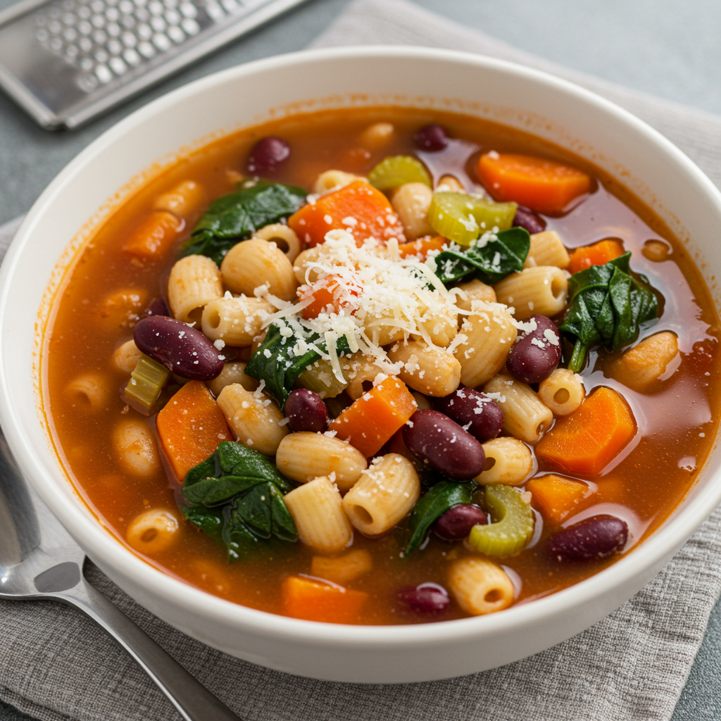 15. Italian Vegetable Minestrone – Hearty and Healthy