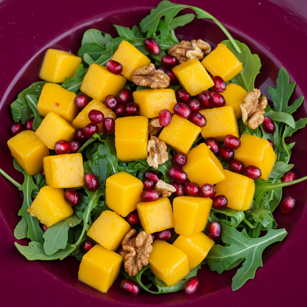 15. Mango & Pomegranate Salad with Citrus Dressing
