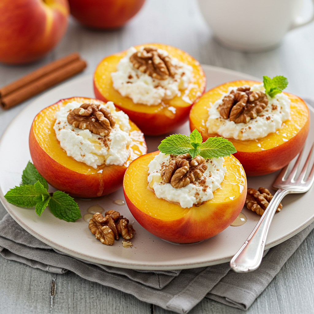 15. Stuffed Peach Halves