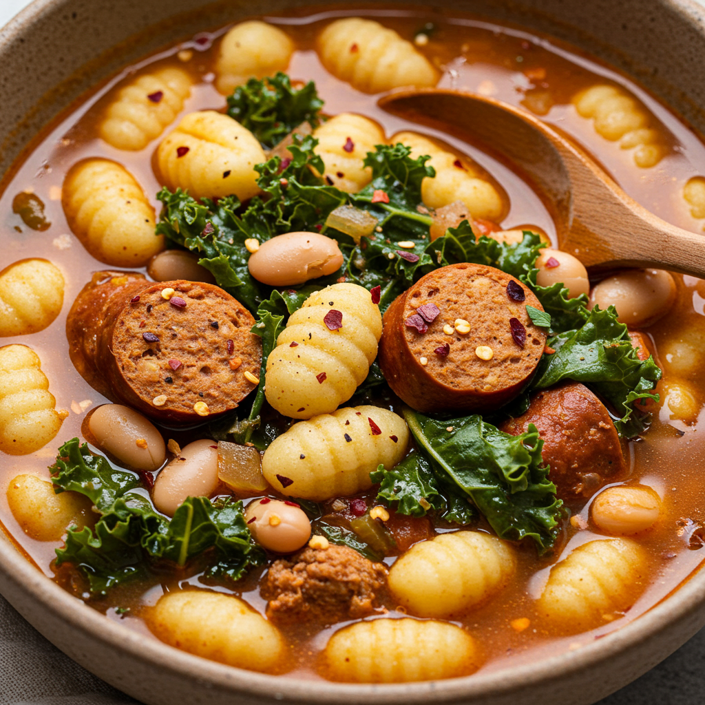 16. Spicy Italian Sausage Gnocchi Soup