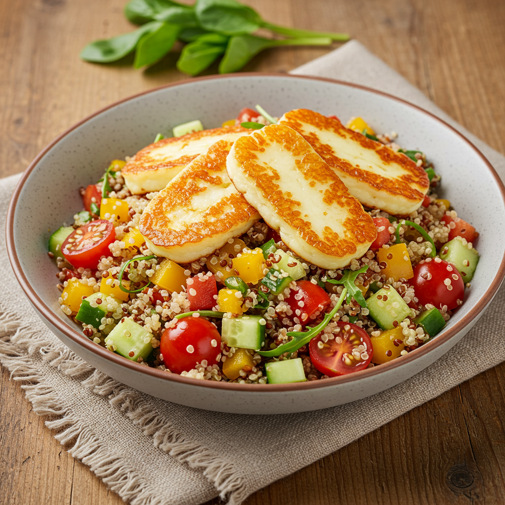 17. Quinoa Salad with Grilled Halloumi
