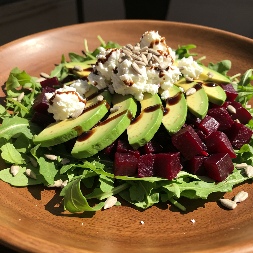 18. Avocado & Roasted Beet Goat Cheese Salad