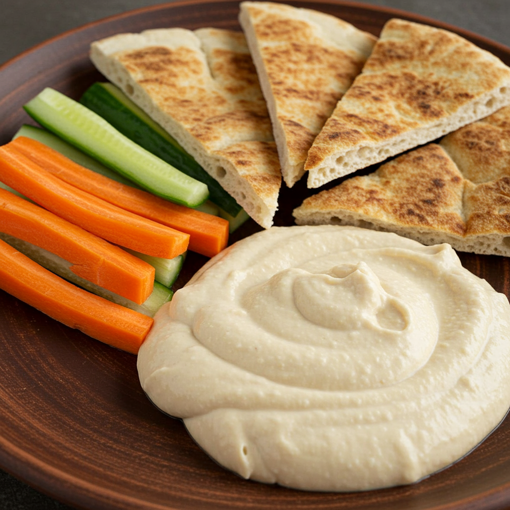 18. Hummus & Pita with Veggies