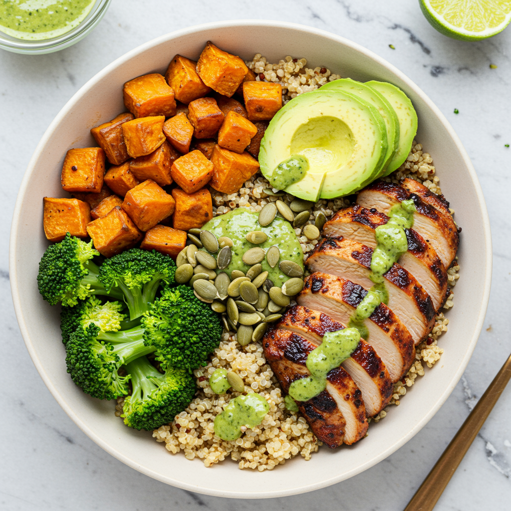 18. Jerk Chicken Grain Bowl