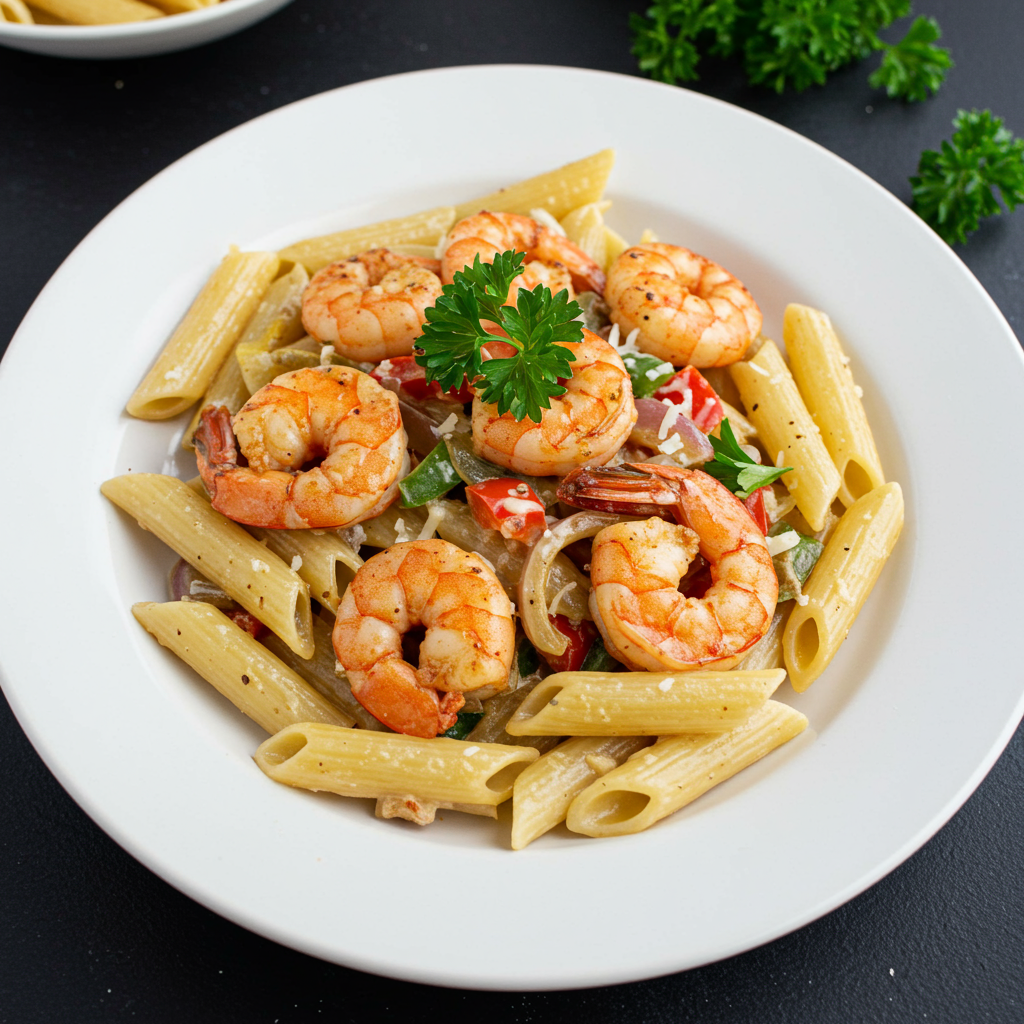 18. Jerk Shrimp Pasta