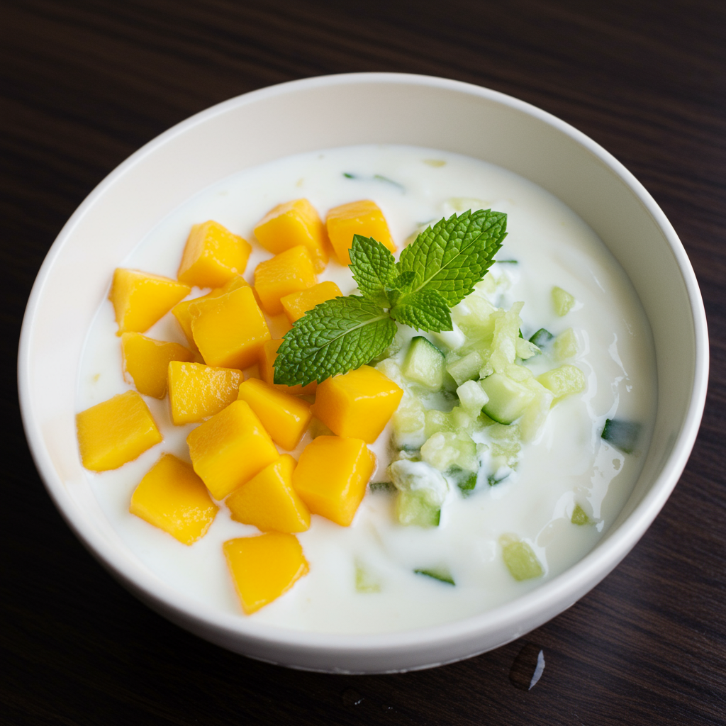 19. Mango & Cucumber Raita Salad