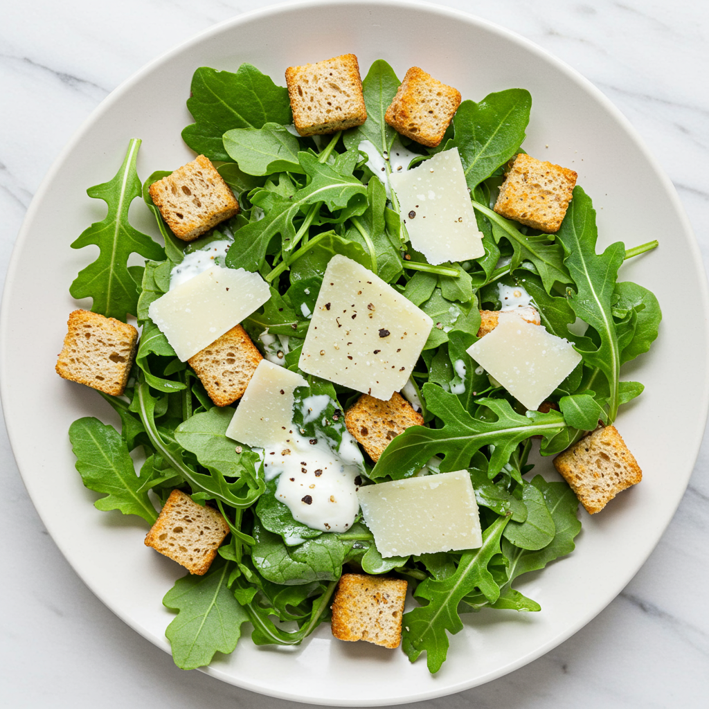 20. Greek Yogurt Caesar Arugula Salad