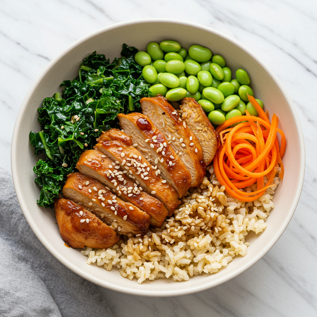 21. Teriyaki Chicken and Kale Rice Bowls
