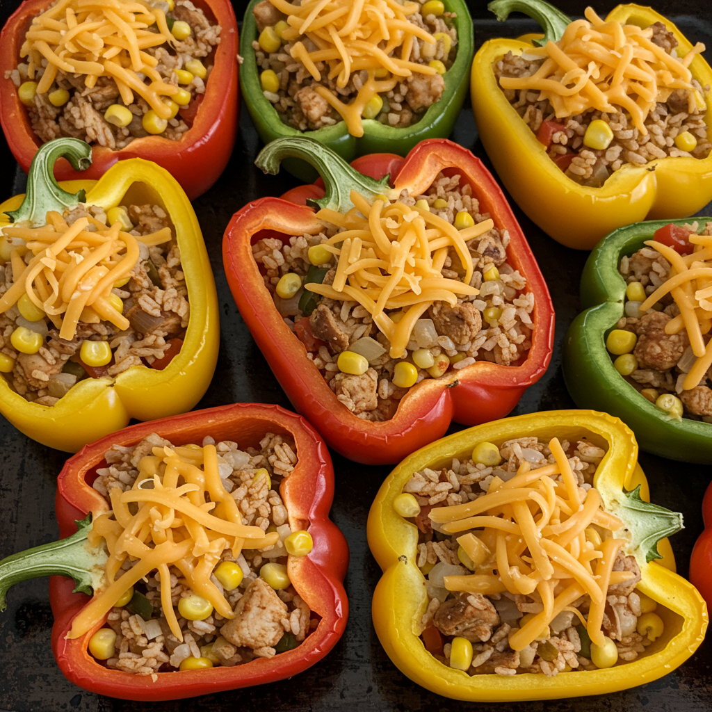 23. Jerk Chicken Stuffed Peppers