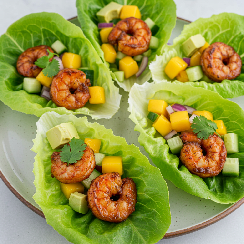23. Jerk Shrimp Lettuce Wraps