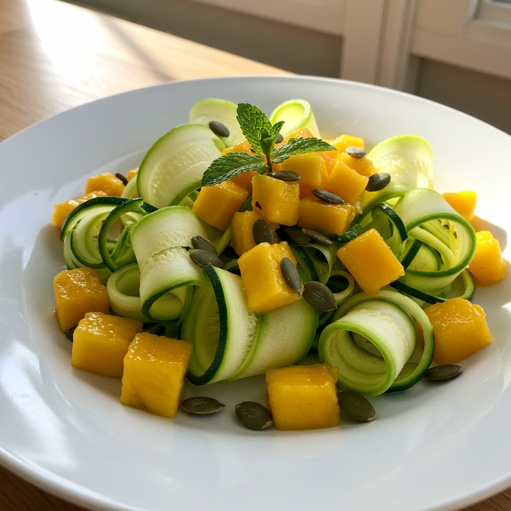 23. Mango & Zucchini Ribbon Salad