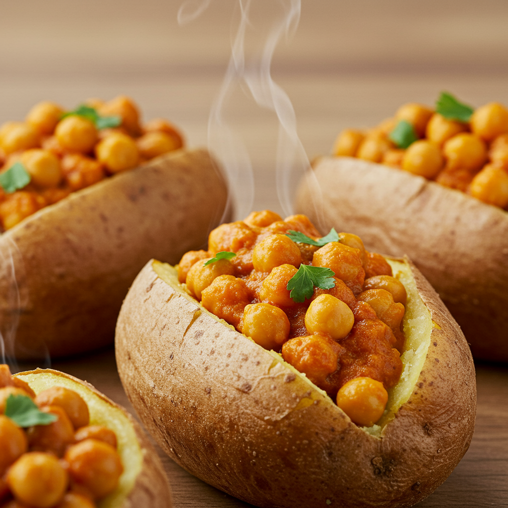 23. Vegan Chickpea Curry Jacket Potatoes