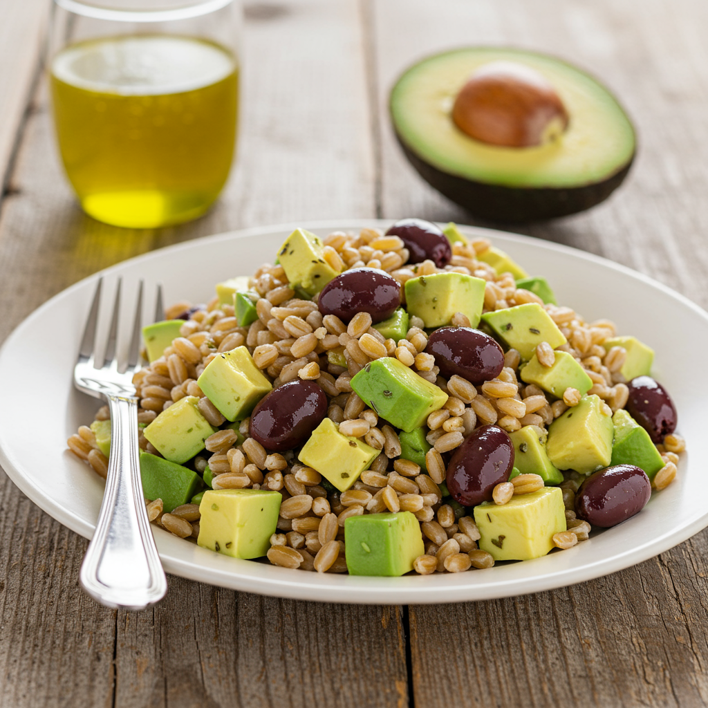 24. Avocado & Farro Mediterranean Salad