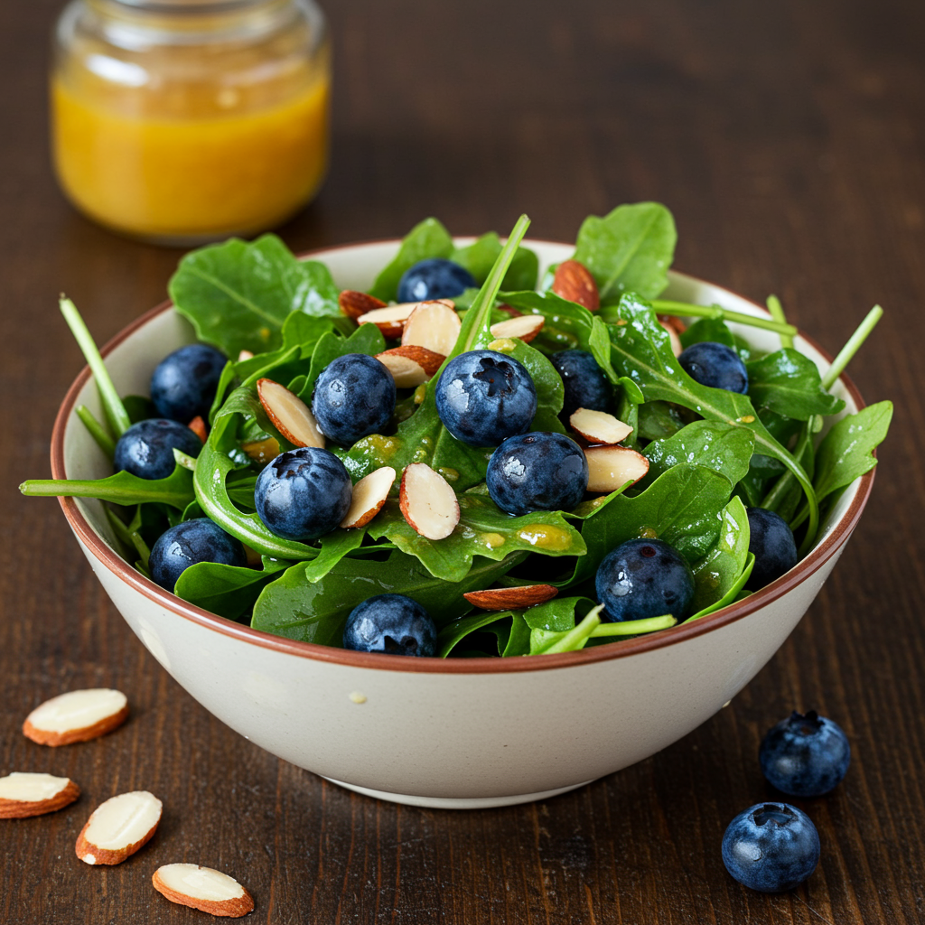 24. Blueberry & Almond Arugula Salad