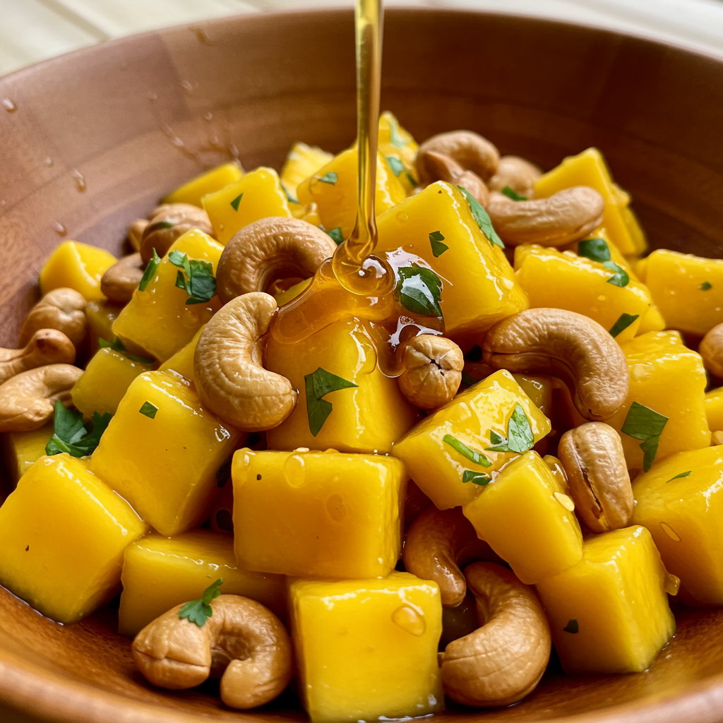 24. Mango & Cashew Salad with Tamarind Dressing