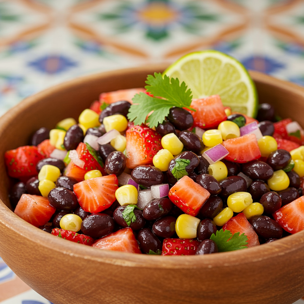 24. Strawberry & Black Bean Salad