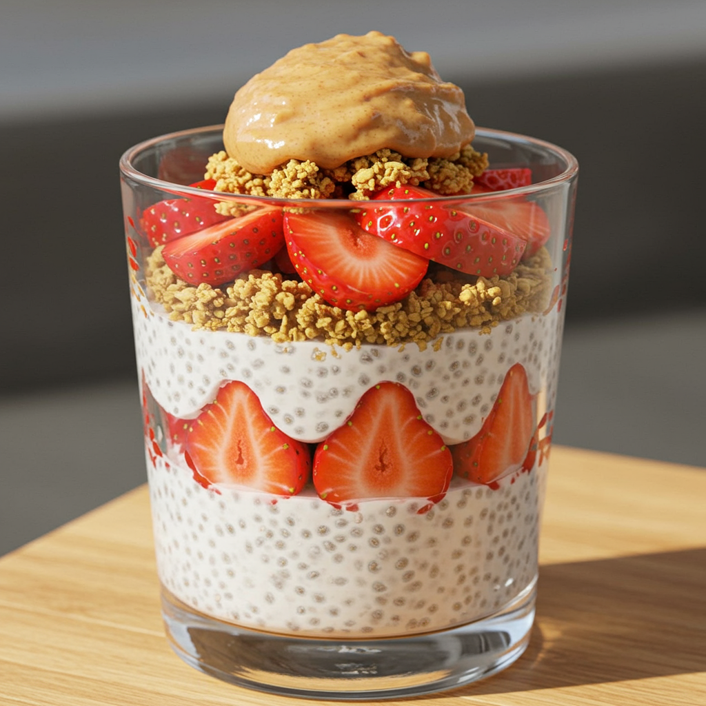 25. Strawberry & Chia Seed Pudding Parfait Salad