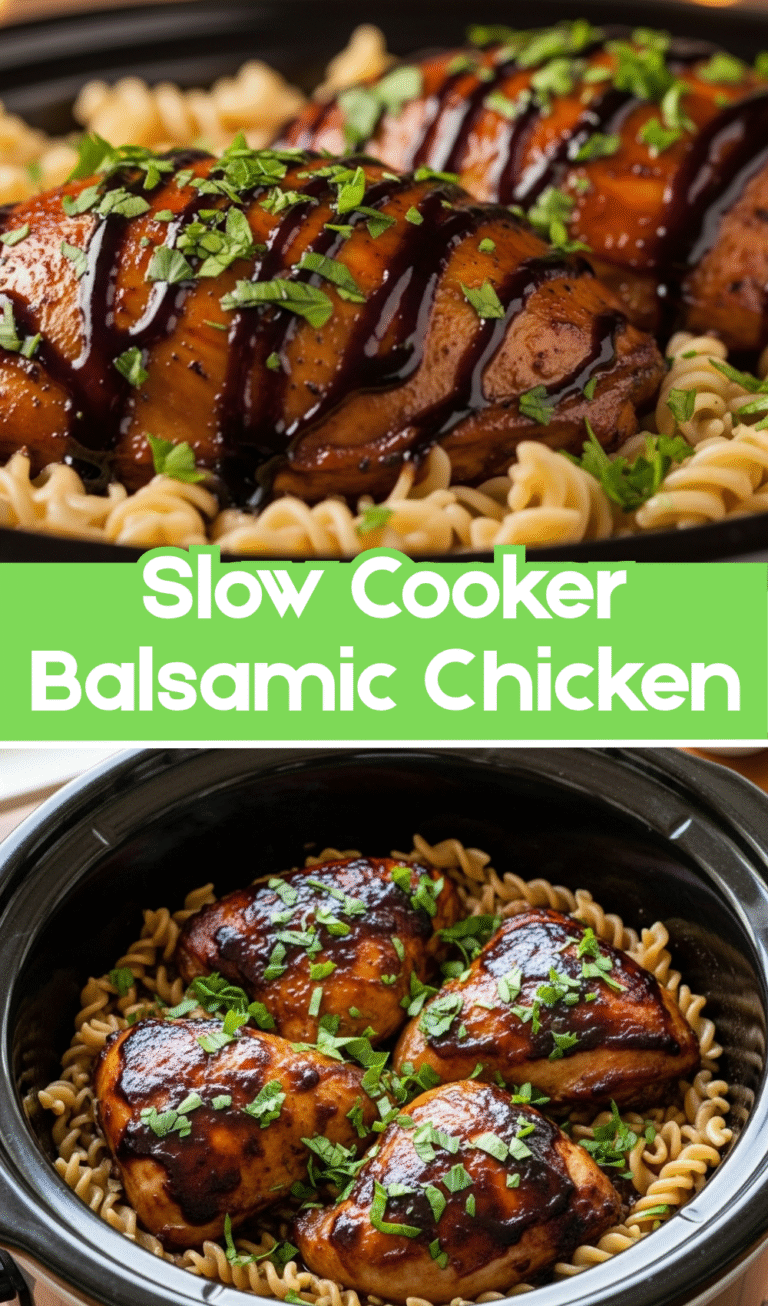 Easy Slow Cooker Balsamic Chicken – Set It & Forget It!