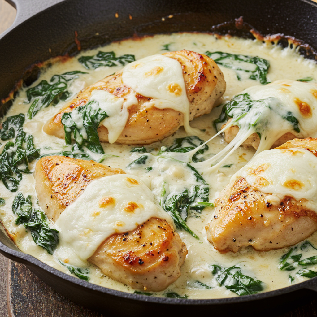 1. 20-Minute Creamy Spinach Chicken