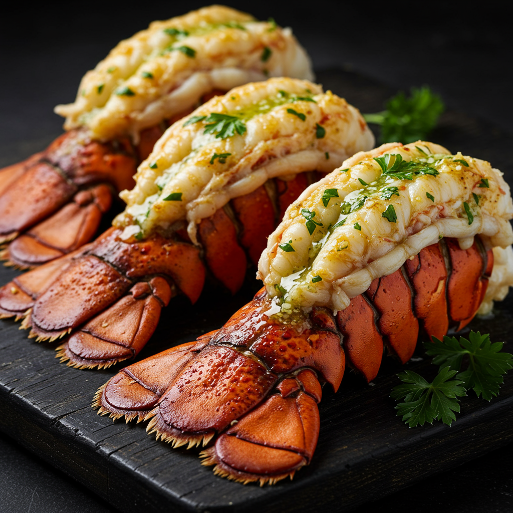 1. Classic Broiled Lobster Tails with Garlic Butter