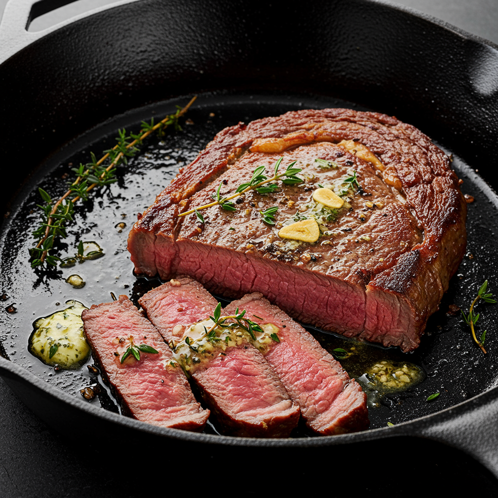 1. Classic Garlic Butter Steak