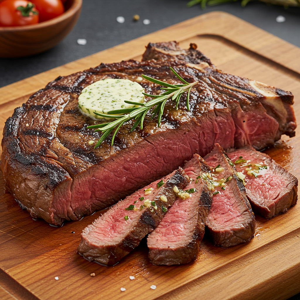 1. Classic Garlic Herb Ribeye
