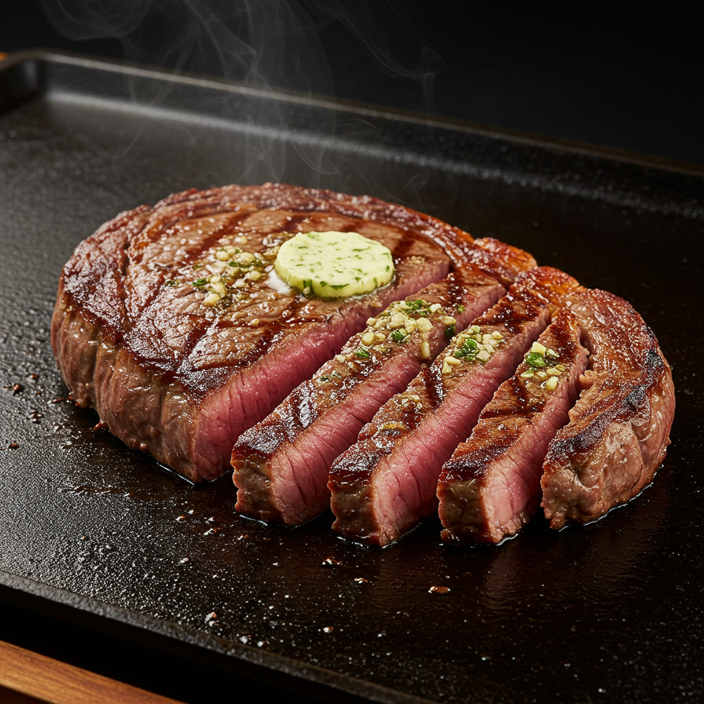1. Classic Garlic Herb Ribeye