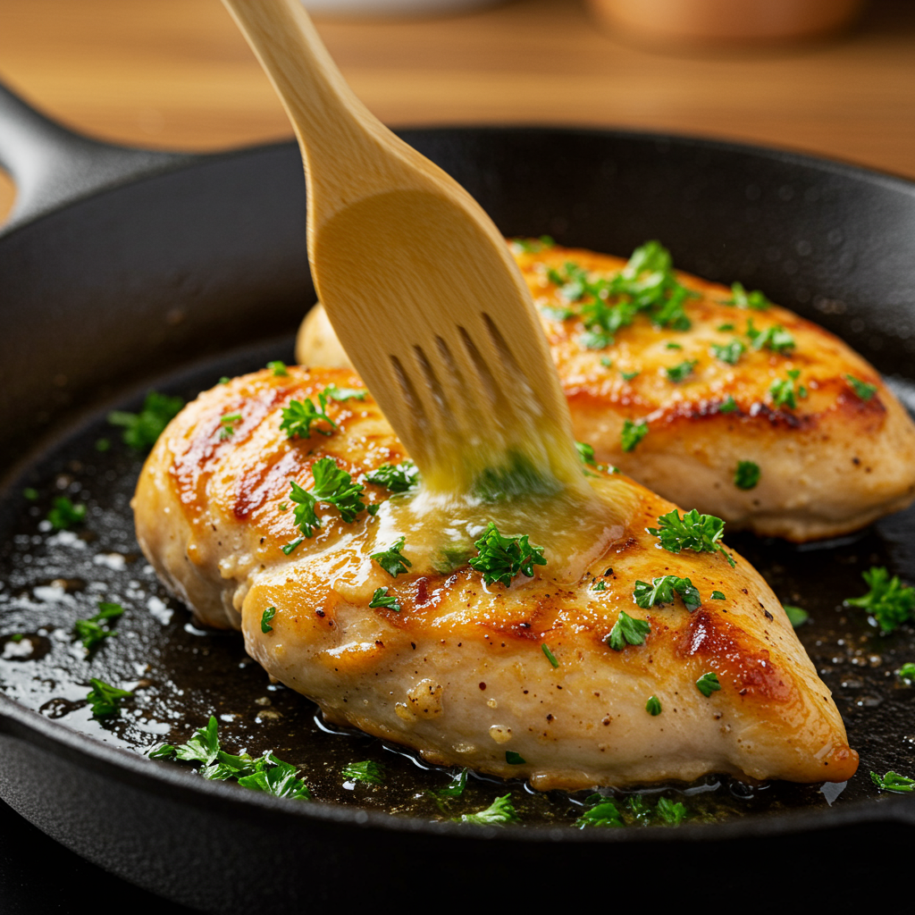 1. Garlic Butter Pan-Seared Chicken Breast