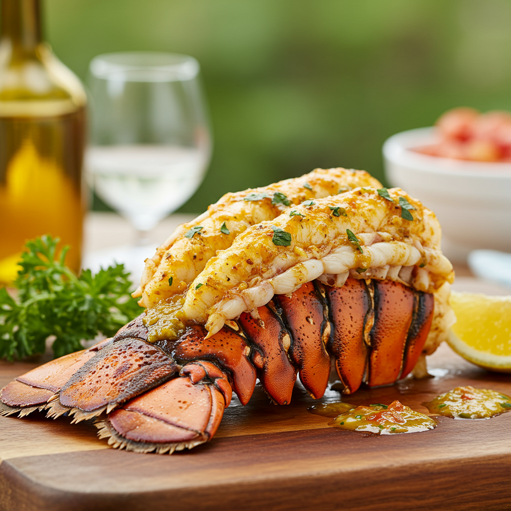 1. Grilled Florida Lobster with Cajun Butter
