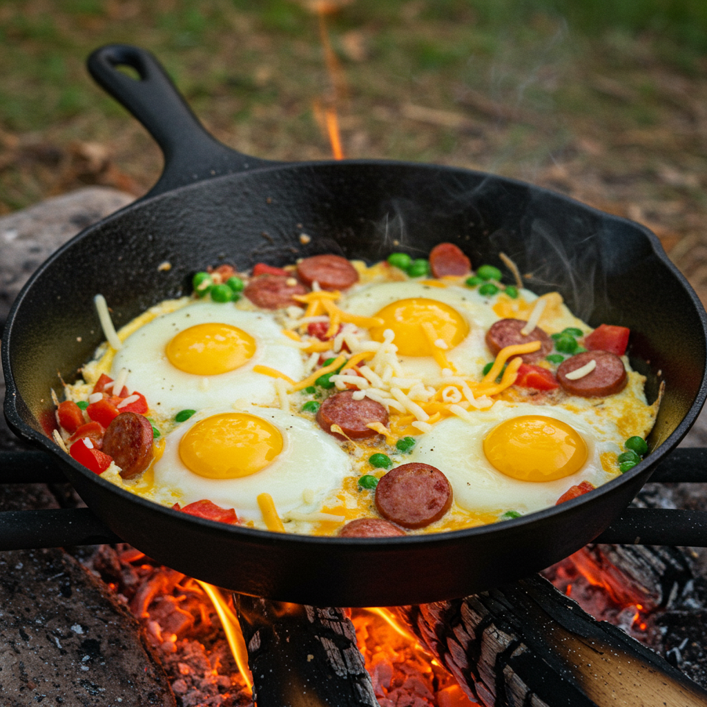 1. Hearty Campfire Breakfast Scramble