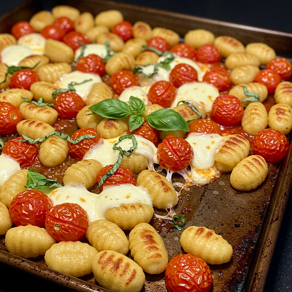 1. Sheet Pan Tomato Basil Gnocchi