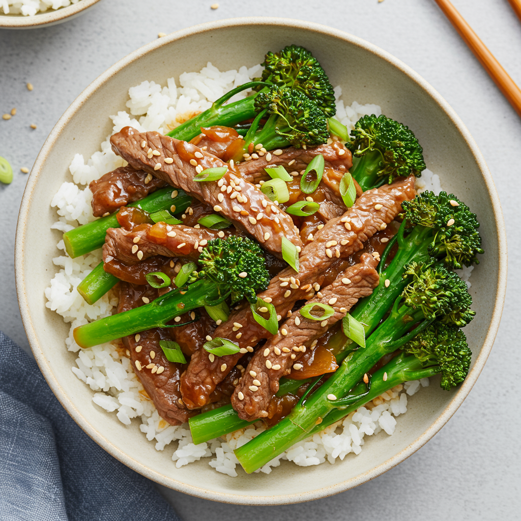 2. 10-Minute Sticky Ginger Beef