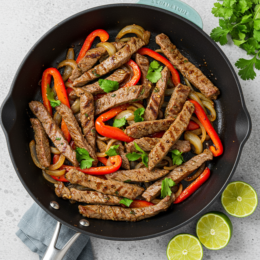 2: Cilantro-Lime Keto Fajita Steak