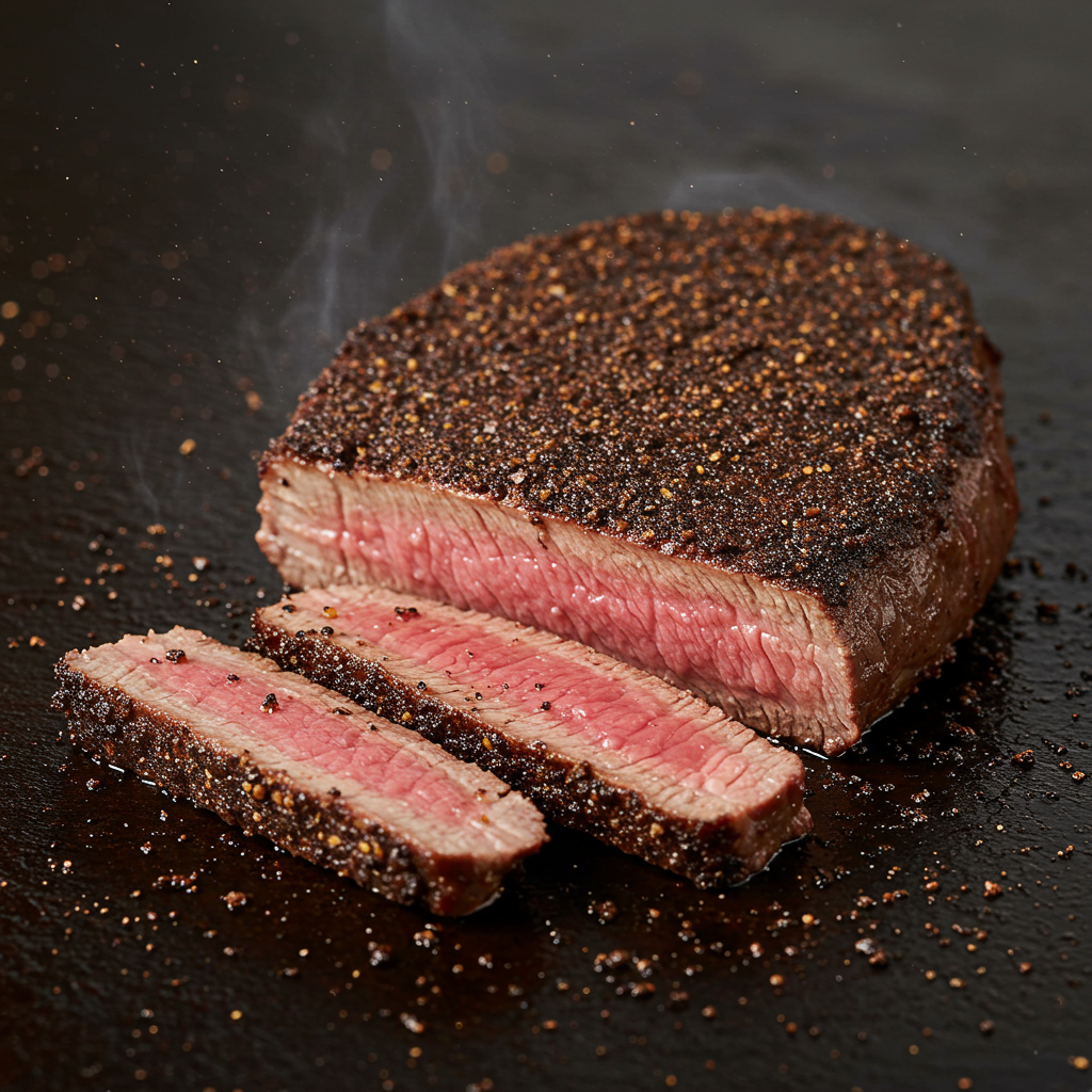 2. Coffee-Crusted New York Strip