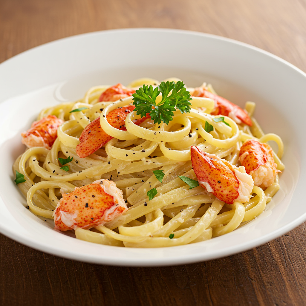 2. Creamy Lobster Fettuccine Alfredo