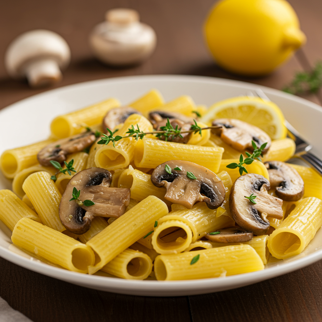 2. Garlic Butter Mushroom Pasta (No Cream!)
