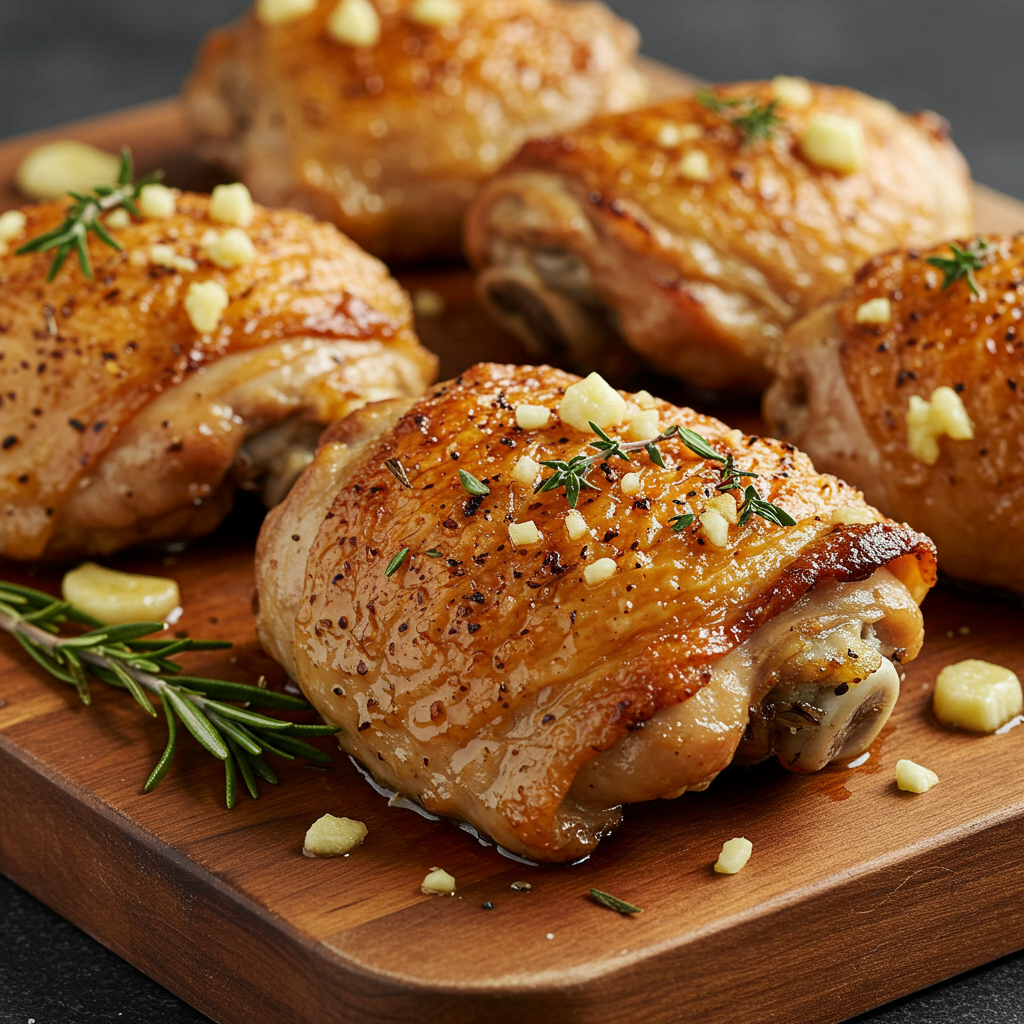 2. Garlic Butter Roasted Chicken Thighs