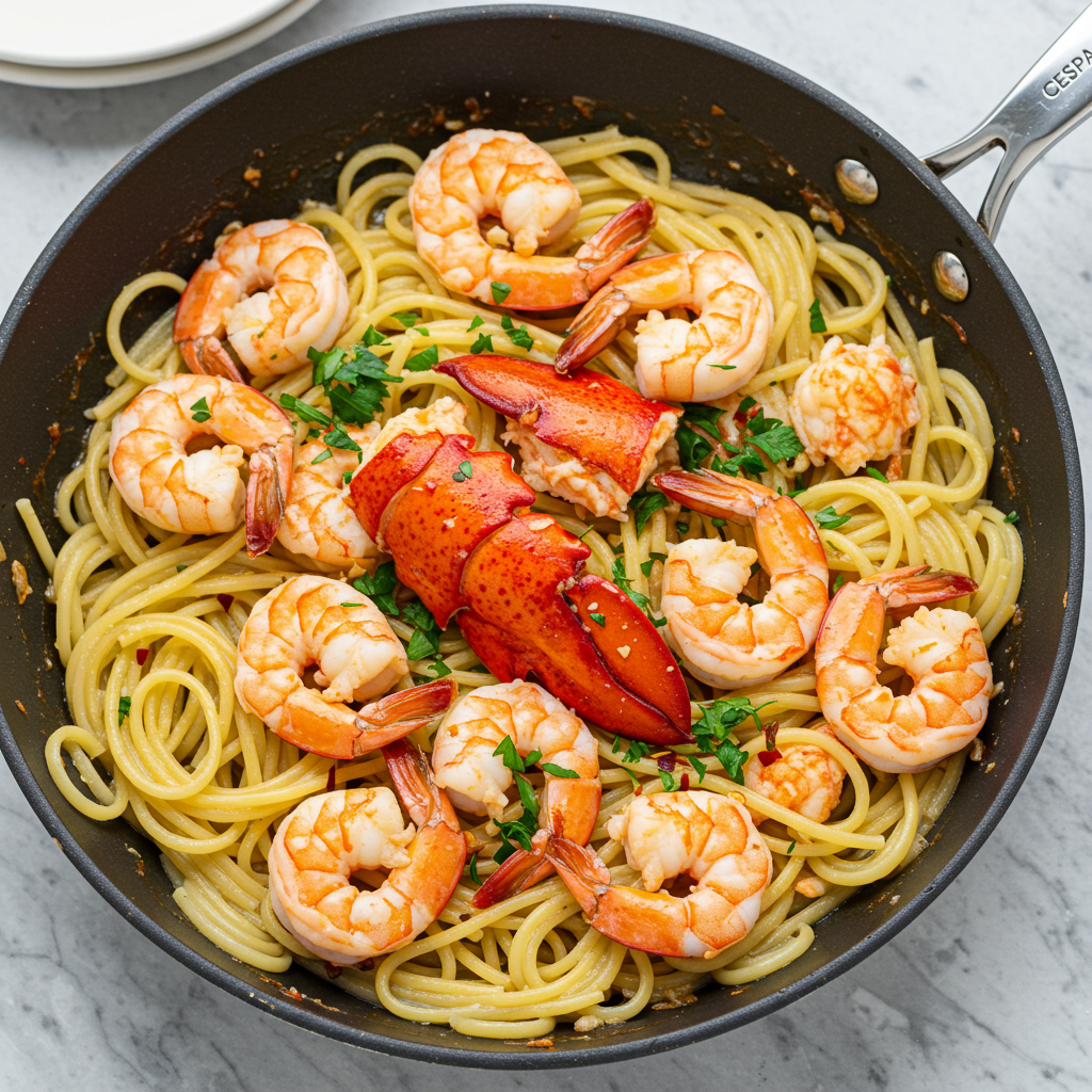 2. Garlic Butter Seafood Scampi